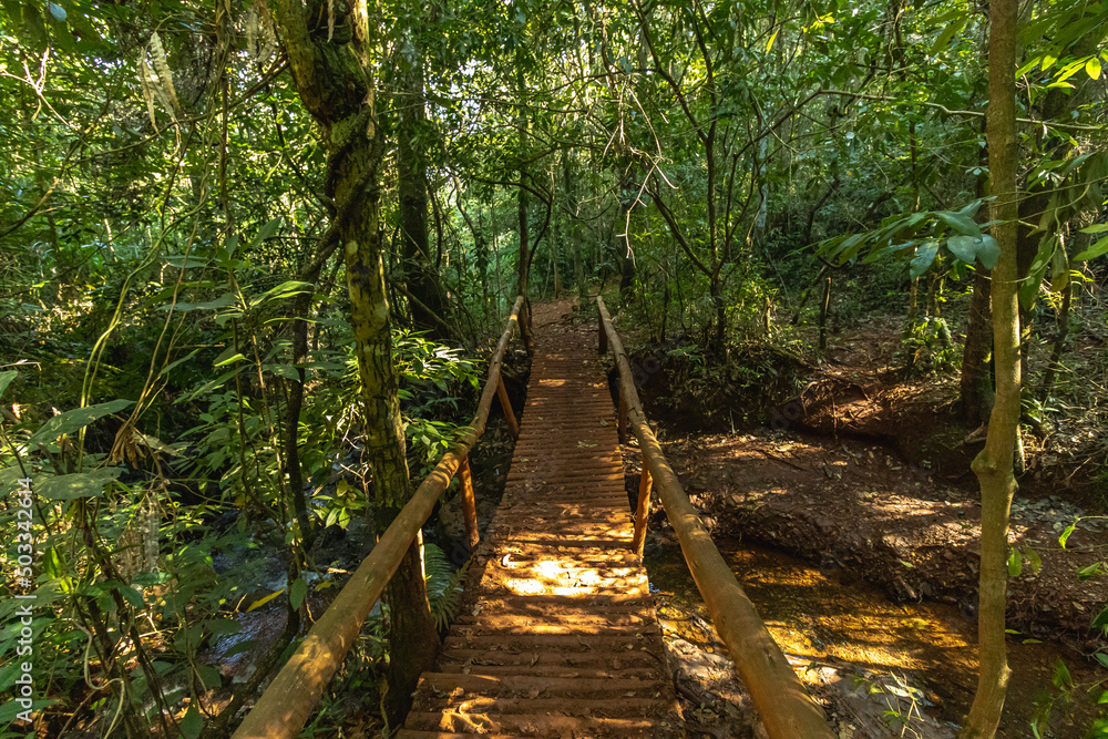 Fototapeta premium Natural landscape in Serra do Rola Moça, city of Belo Horizonte, State of Minas Gerais, Brazil