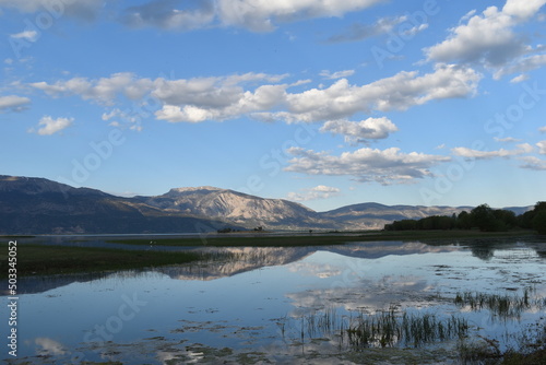 lake and mountains