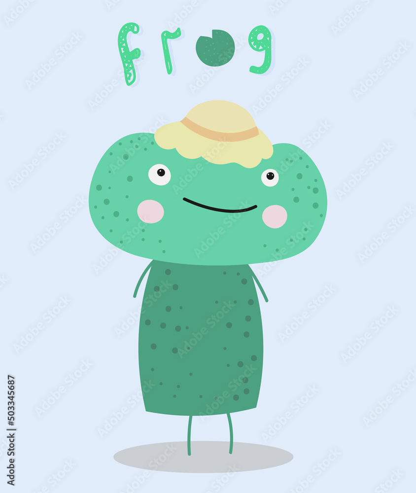 Cute frog in a hat isolated on a white background. A creative cartoon amphibian in a hand-drawn style. Vector illustration for postcards, posters, T-shirt design, clothing... Cute frog in a hat isolated on a white background. A creative cartoon amphibian in a hand-drawn style. Vector illustration for postcards, posters, T-shirt design, clothing...