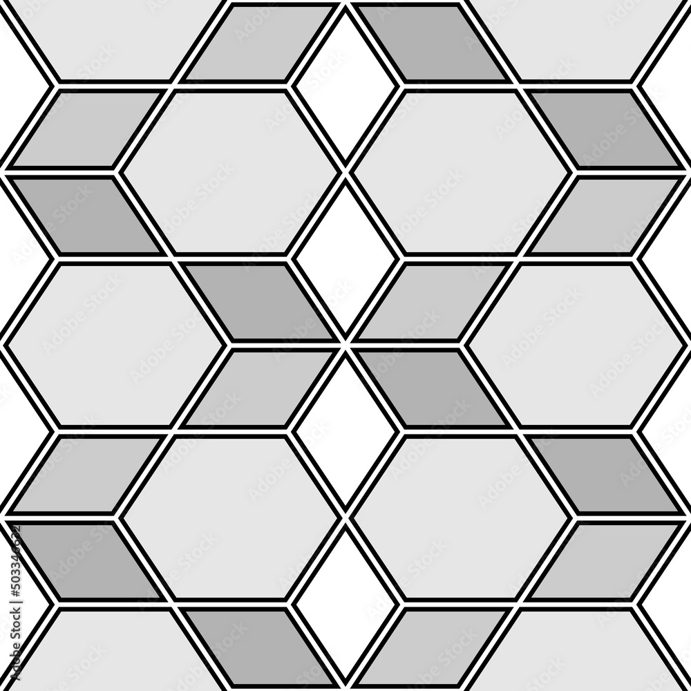 Rhombuses, hexagons, diamonds, lozenges. Mosaic. Flooring background. Ethnic tiles motif. Geometric wallpaper. Polygons backdrop. Digital paper, web design, textile print. Seamless abstract pattern. Rhombuses, hexagons, diamonds, lozenges. Mosaic. Flooring background. Ethnic tiles motif. Geometric wallpaper. Polygons backdrop. Digital paper, web design, textile print. Seamless abstract pattern.