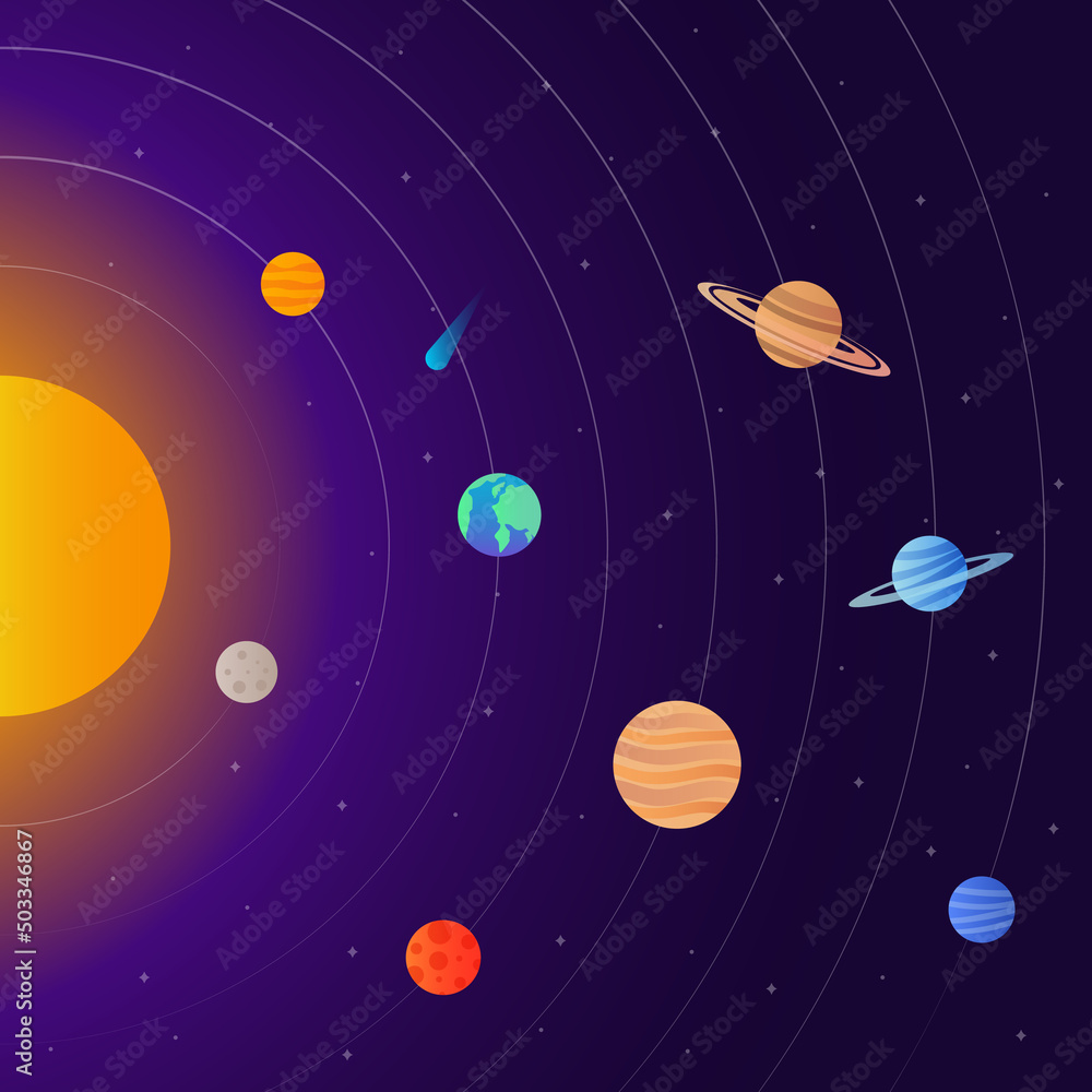 Solar system Stock Vector | Adobe Stock