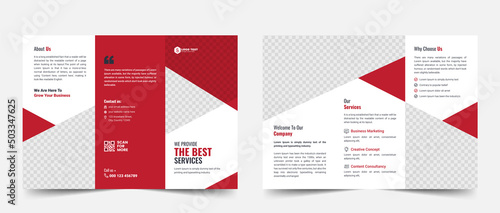 Modern business trifold brochure design template