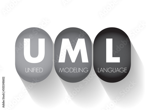 UML Unified Modeling Language - general-purpose, developmental, modeling language in the field of software engineering , acronym text concept background