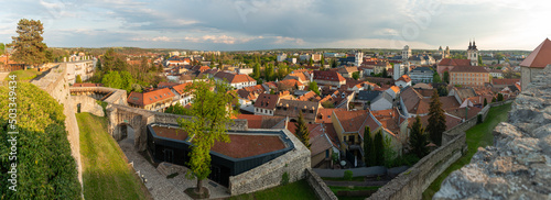 Panorama from the Eger castle - view on city.