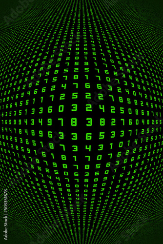 digital abstract number technology background in security concept