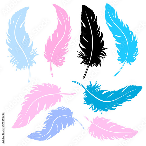 Feather bundle, feather, feather clipart, feathers, feathers clipart, feather vector, feather cut file, feather silhouette