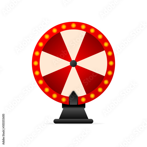 Fortune wheel in modern style. Vector illustration 3d style. Modern 3d graphic