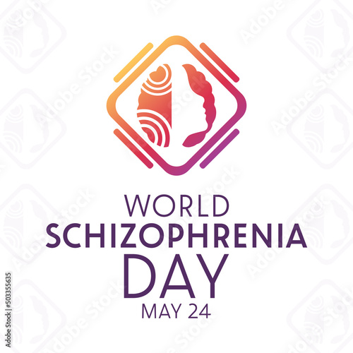 World Schizophrenia Day. May 24. Vector illustration. Holiday poster.
