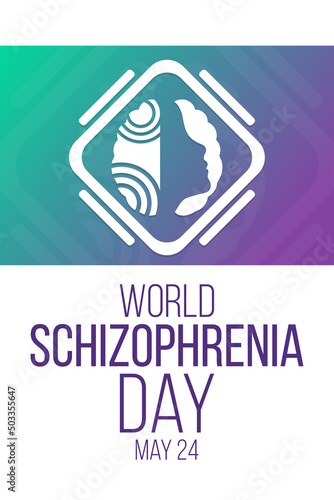 World Schizophrenia Day. May 24. Vector illustration. Holiday poster.