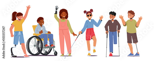 Slika na platnu Kids Disability Concept