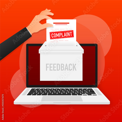 Complaint, great design for any purposes. Flat vector illustration. Vector illustration design