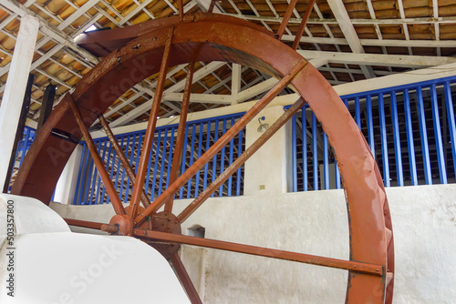 antique water mill farm in Ilhabela, Sao Paulo, Brazil. Engenho Dagua farm © Caio