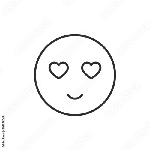Smiley in love  icon. High quality black vector illustration.. © Art Alex