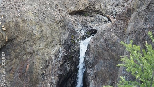 waterfall in the mountains at Assiniboine Provincial Park photo