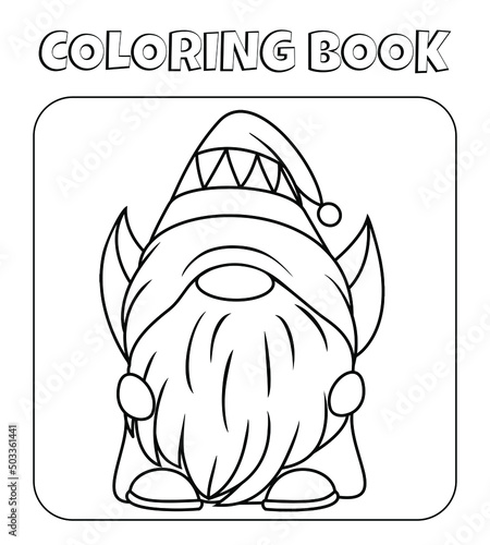 Fairy forest gnome coloring page