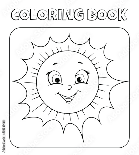 warm summer sun coloring page