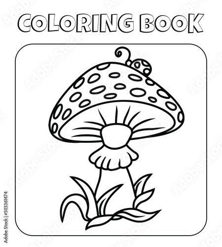 fly agaric mushroom coloring page