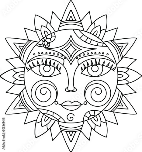 warm summer sun coloring page