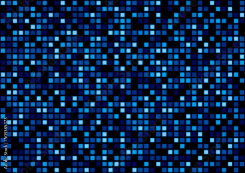 ランダムに光るデジタルイメージのモザイクパターン