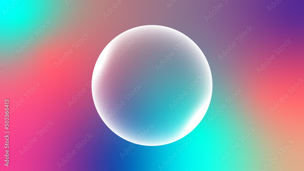 a bubble wallpaper with a colorful gradient background