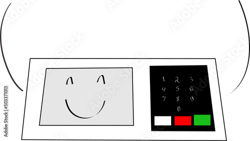 Urna eletrônica desenho eleições Brasil
