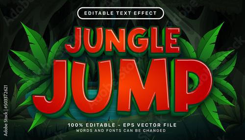 jungle jump 3d text effect and editable text effect