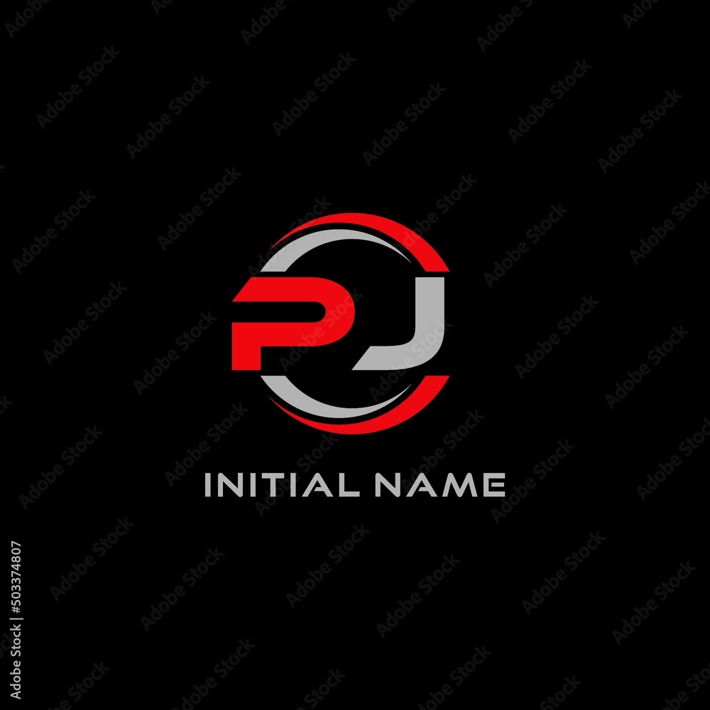 Letter PJ logo combined with circle line, creative modern monogram logo ...