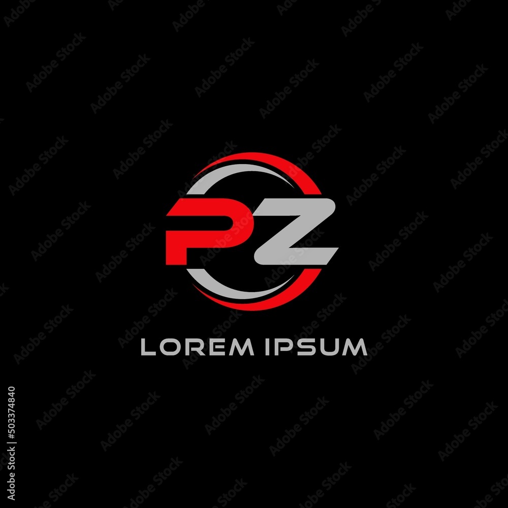 Letter PZ logo combined with circle line, creative modern monogram logo ...