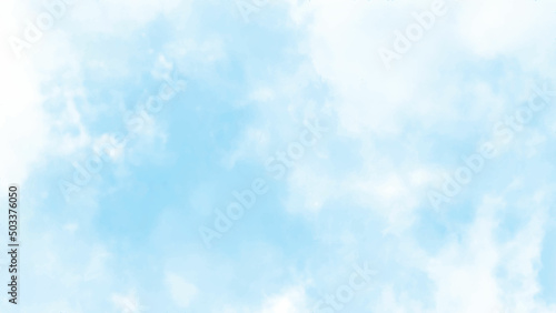 Summer blue sky cloud light white background. Beauty clear cloudy in sunshine calm bright winter air background. horizon skyline view spring wind.