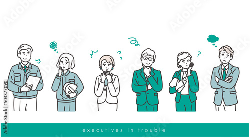 経営者、会社幹部のネガティブなイメージイラスト