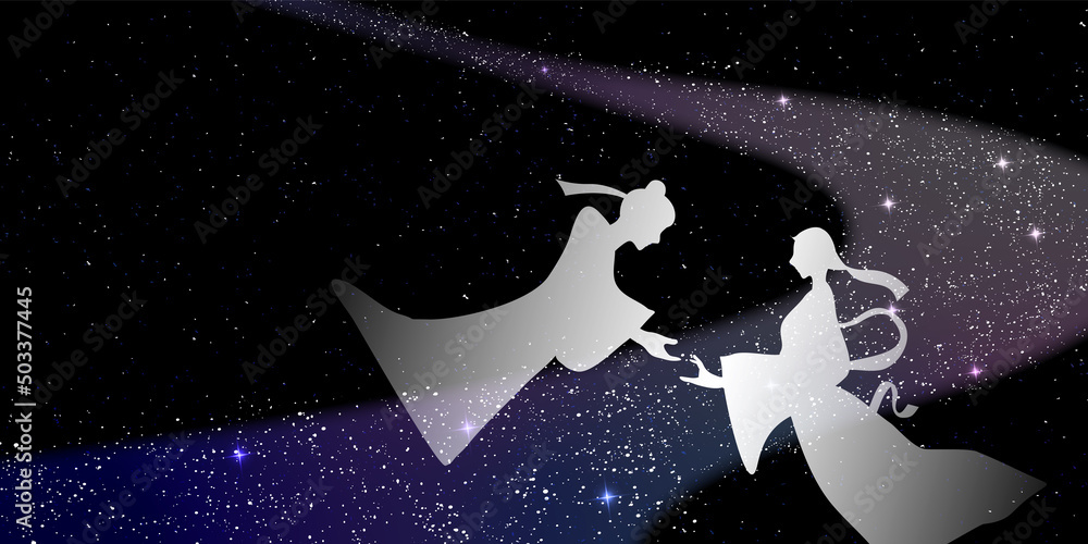 Obraz premium 七夕 夏 祭り 背景