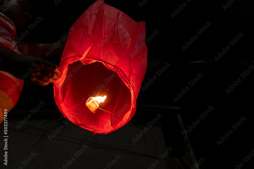 A sky lantern or Kongming lantern or Chinese lantern, is a small hot