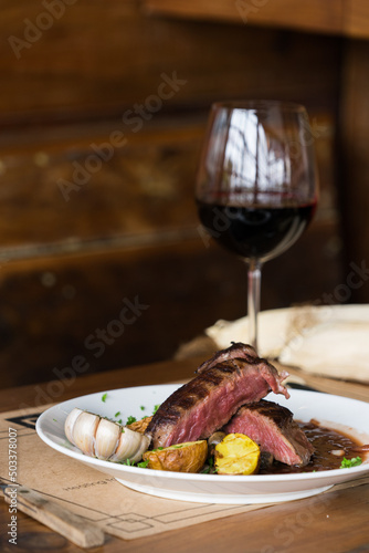 Western foods in a small bistro.