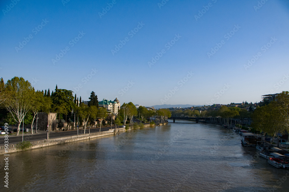 Historical center of Tbilisi. An old beautiful cit Historical center of Tbilisi. An old beautiful cit