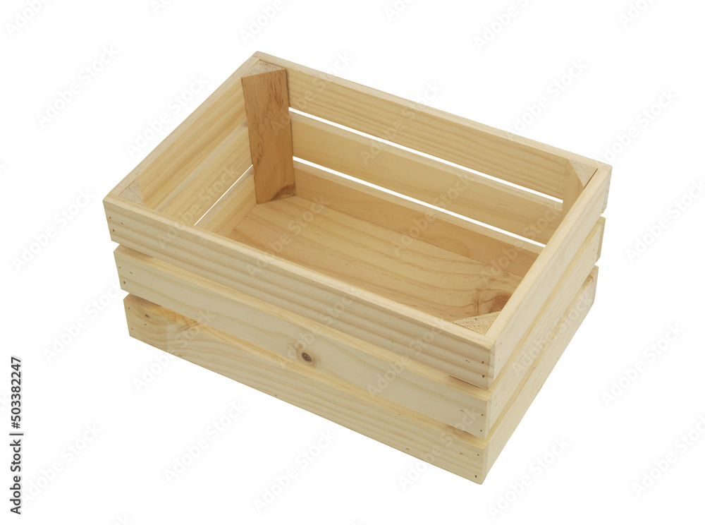 Wooden crate or box isolated on white Wooden crate or box isolated on white