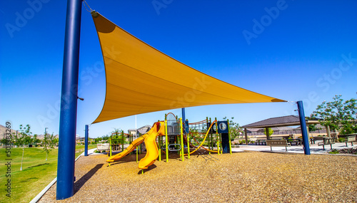 Canvas Print Children's Jungle Gym With Canopy For Shade
