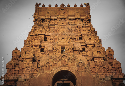 Tanjore Big Temple or Brihadeshwara Temple was built by King Raja Raja Cholan in Thanjavur, Tamil Nadu. It is the very oldest & tallest temple in India. This temple listed in UNESCO's Heritage Sites photo