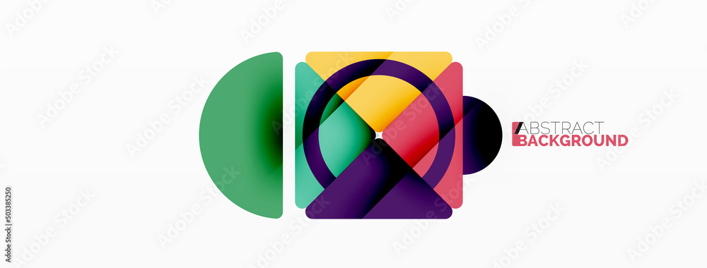 Creative geometric wallpaper. Minimal abstract background. Triangles and circles composition vector illustration for wallpaper banner background or landing page Creative geometric wallpaper. Minimal abstract background. Triangles and circles composition vector illustration for wallpaper banner background or landing page