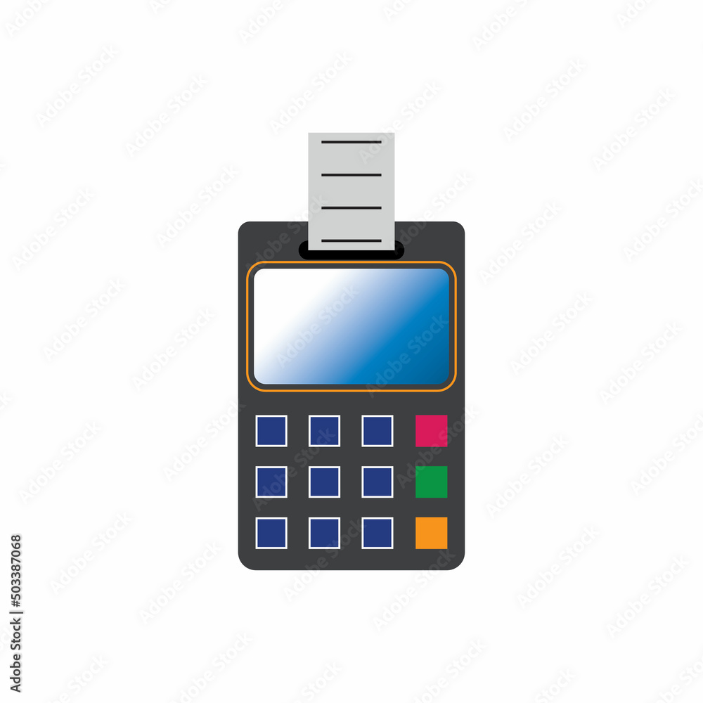 Credit card machine. ATM for money. Payment terminal illustration Credit card machine. ATM for money. Payment terminal illustration
