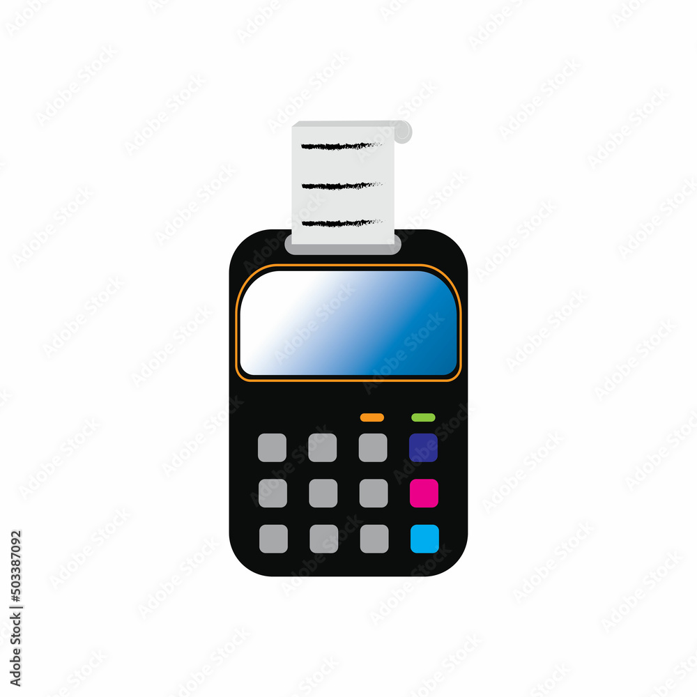 Credit card machine. ATM for money. Payment terminal illustration Credit card machine. ATM for money. Payment terminal illustration