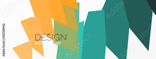 Background colorful shapes template. Wallpaper for concept of AI technology, blockchain, communication, 5G, science, business and technology