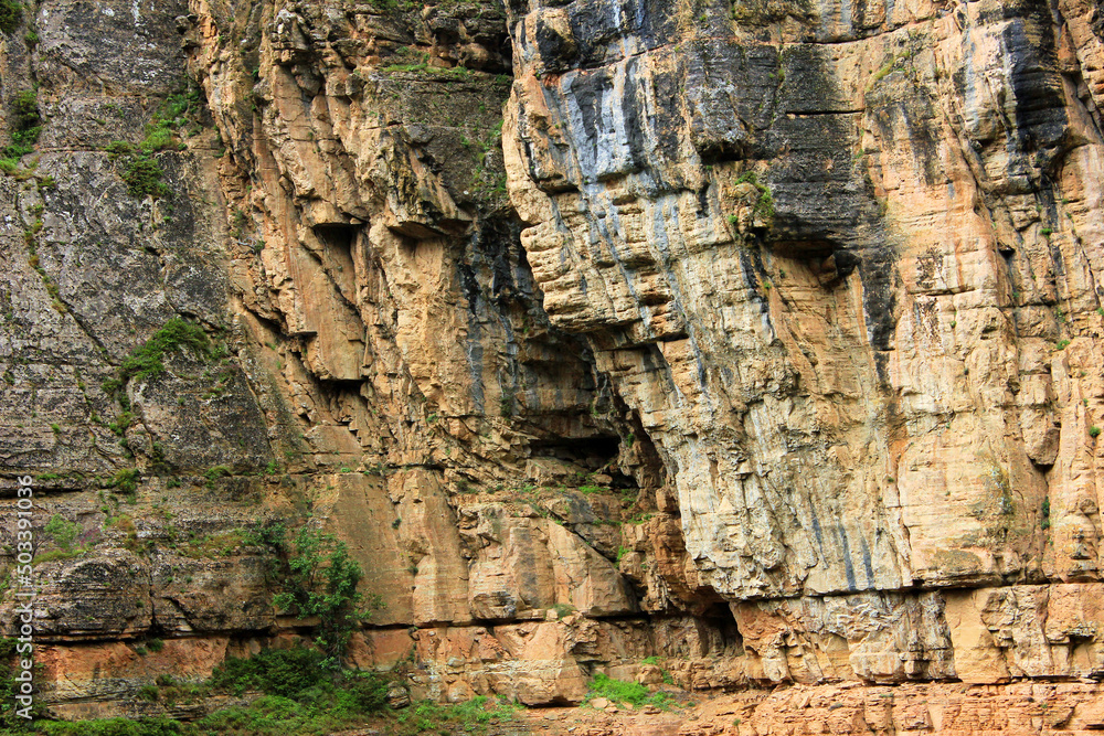 Beautiful rocks in the gorge. Azerbaijan.