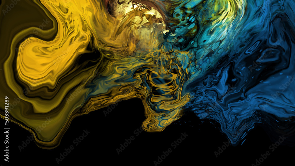Modern colorful flow background on black. Wave Liquid shape in color banner. Modern colorful flow background on black. Wave Liquid shape in color banner.