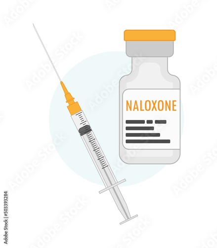 Naloxone used to block the effects of opioids medication Oxycodone Morphine to save life in emergency case healthcare