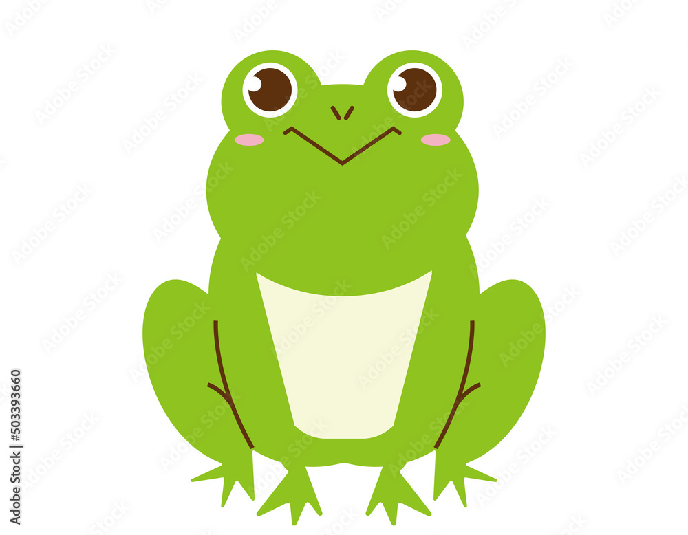 かわいいカエル ベクターイラスト かわいいカエル ベクターイラスト