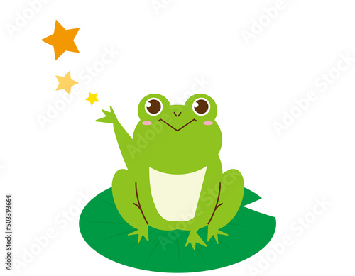 かわいいカエル　ベクターイラスト