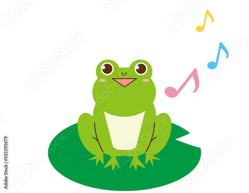 かわいいカエル　ベクターイラスト