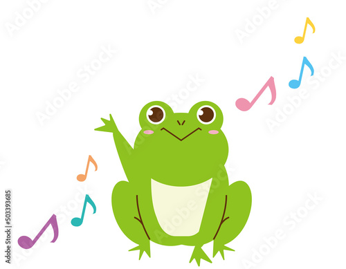 かわいいカエル　ベクターイラスト