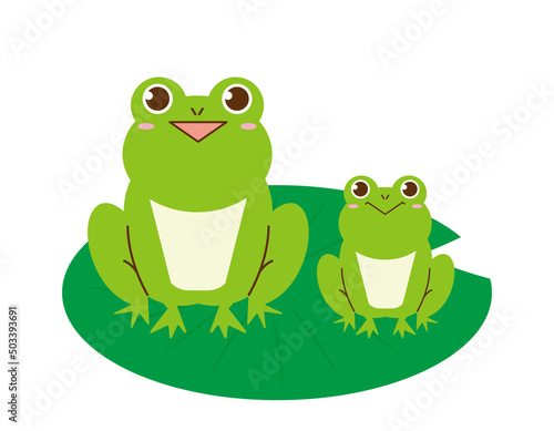 かわいいカエル　ベクターイラスト