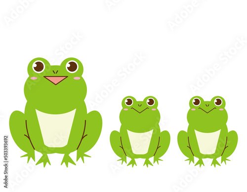 かわいいカエル　ベクターイラスト